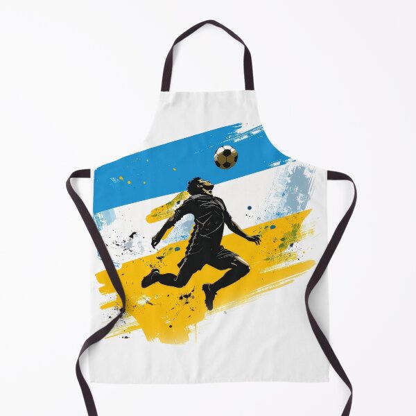 Item preview, Argentina Soccer Player Art — Argentine Football Flag Action Fan Print designed and sold by icemanphotos.