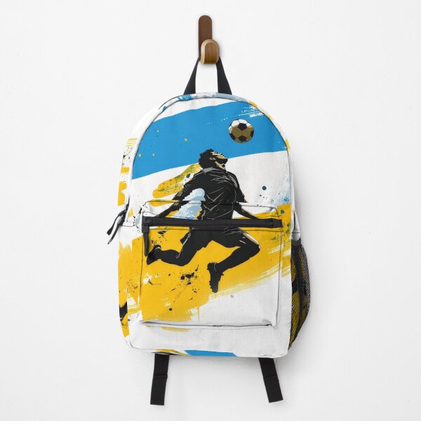 Item preview, Argentina Soccer Player Art — Argentine Football Flag Action Fan Print designed and sold by icemanphotos.