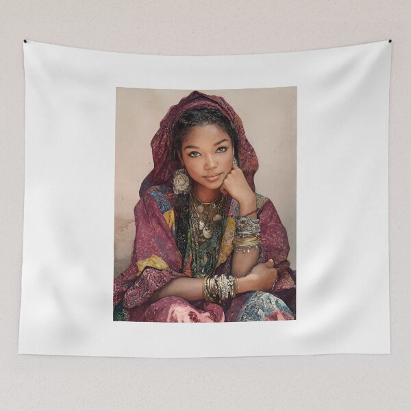Item preview, Woman From Comoros - African Woman Ethnic Portrait Print designed and sold by Oldetimemercan.