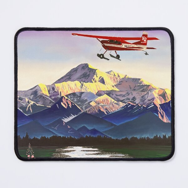 Item preview, Denali Mountain Painting, K2 Aviation, Living Room Painting, Alaska Mountain, Gift for Pilot, Scott Clendaniel, Alaska Aviation, Mt McKinley designed and sold by Scott Clendaniel.