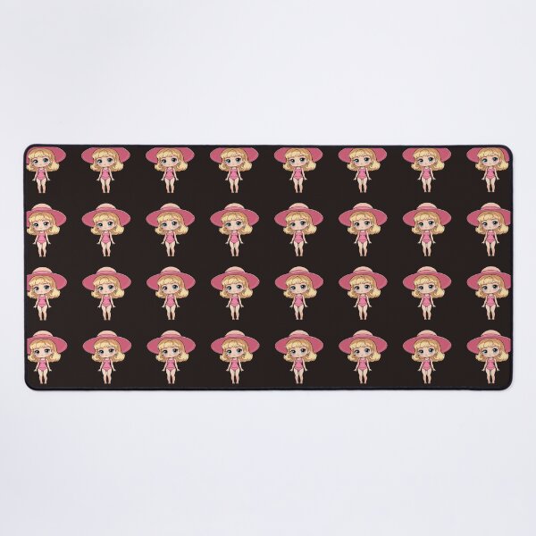 Item preview, Retro Pink Beach Fashion Doll Cute Illustration designed and sold by DanishDesignCo.