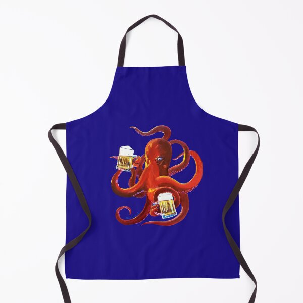 Item preview, Octopus Painting, Red Octopus Drinking Beer, Animals and Beer, Octopus Art, Dining Room Painting, Funny Beer Poster, Man Cave Bar Beer Decor designed and sold by Scott Clendaniel.