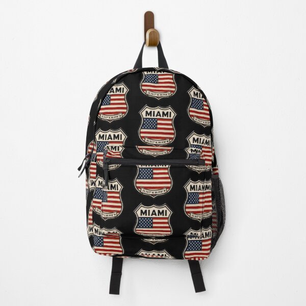 Item preview, Miami Vintage USA Flag Emblem Coordinates Art designed and sold by PlanetEye Designs.