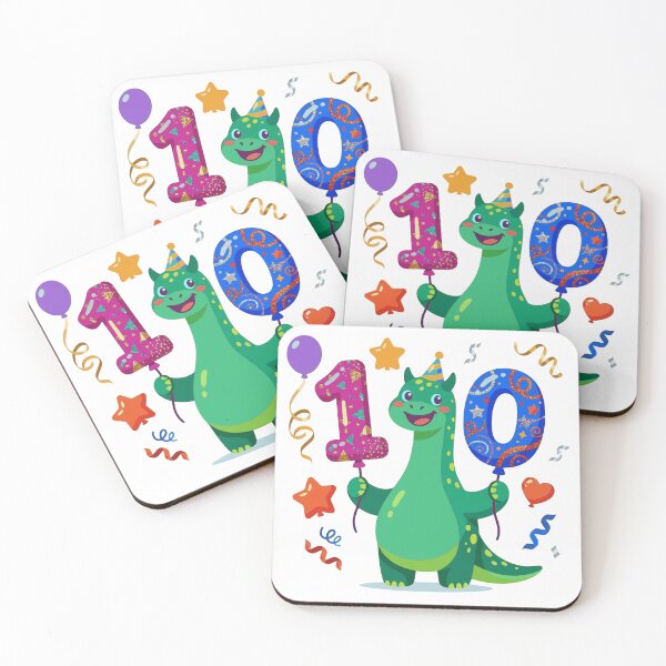 Item preview, Ten saurus green long neck 10th birthday dino lover designed and sold by Tronstell.