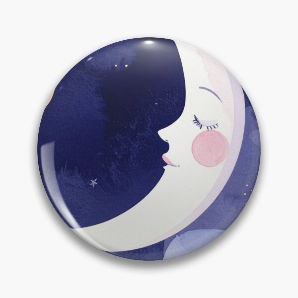Item preview, Lonely Moon | Dreamy Celestial Watercolor Art designed and sold by DesignsByTaara.