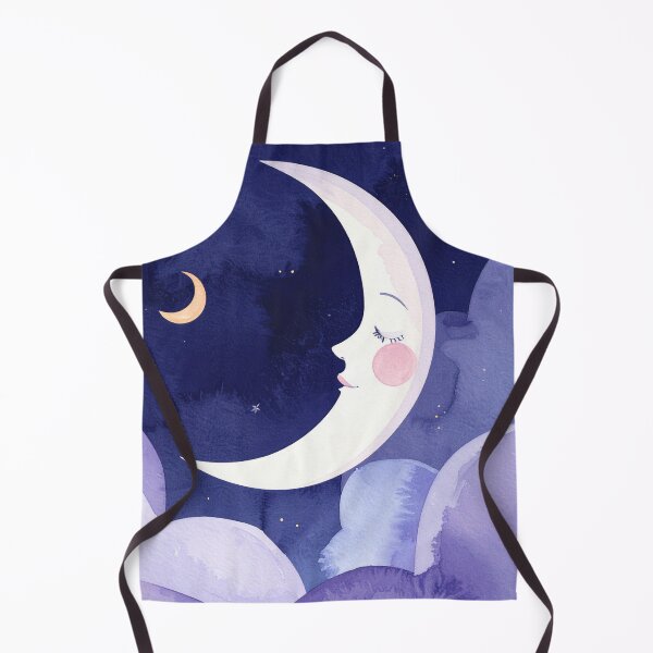 Item preview, Lonely Moon | Dreamy Celestial Watercolor Art designed and sold by DesignsByTaara.