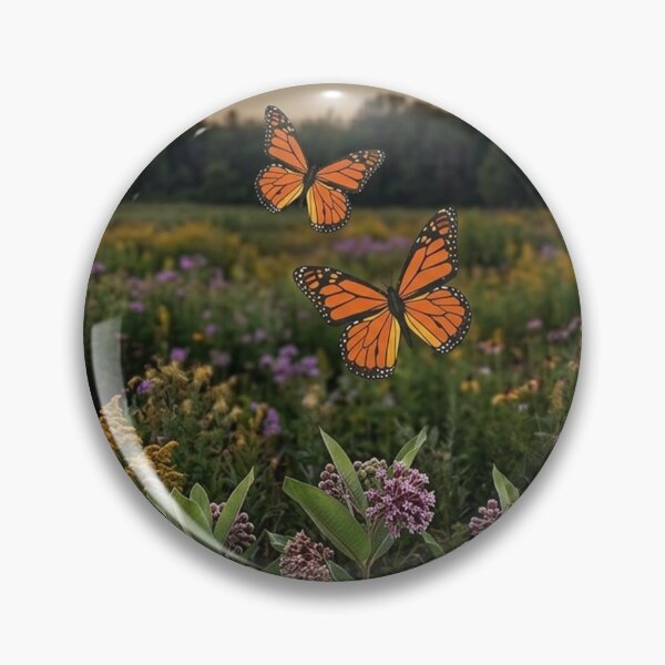 Item preview, Butterfly Over Milkweed: A Meadow Symphony designed and sold by Fei Long Design Hub.