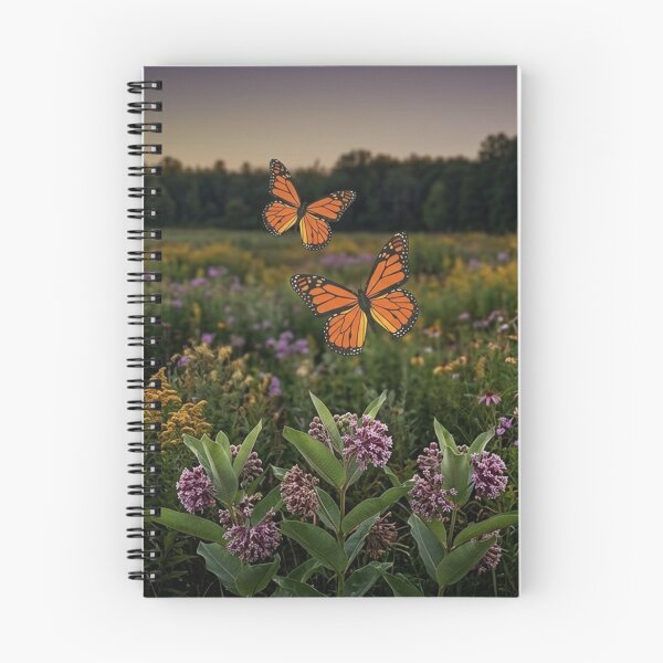 Item preview, Butterfly Over Milkweed: A Meadow Symphony designed and sold by Fei Long Design Hub.
