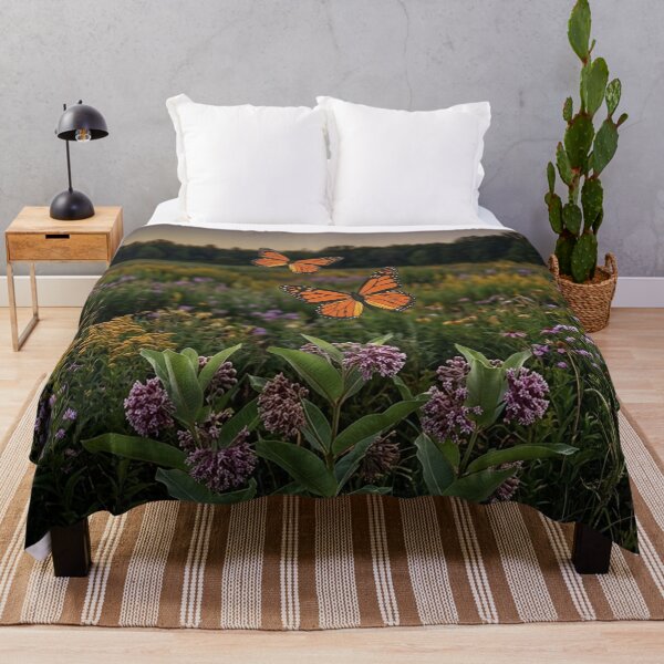 Item preview, Butterfly Over Milkweed: A Meadow Symphony designed and sold by Fei Long Design Hub.