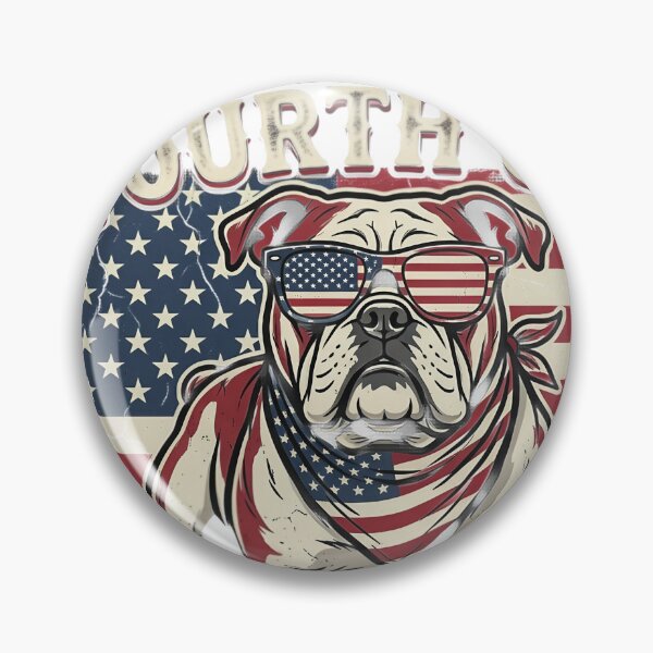 Item preview, Chill The Fourth Out Bulldog American Flag Sunglasses designed and sold by JMDesignHub.