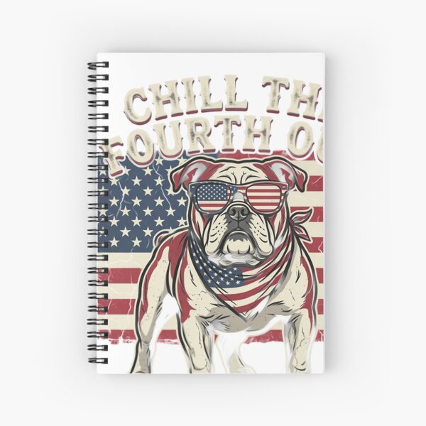 Item preview, Chill The Fourth Out Bulldog American Flag Sunglasses designed and sold by JMDesignHub.