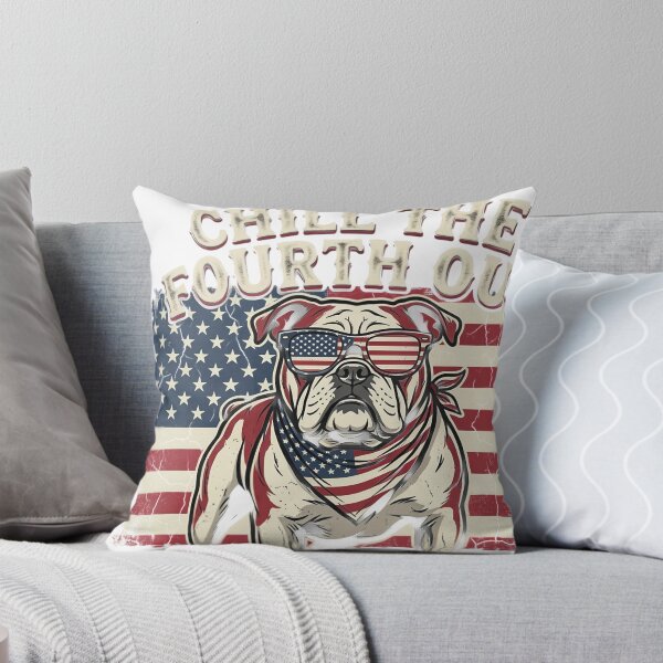 Item preview, Chill The Fourth Out Bulldog American Flag Sunglasses designed and sold by JMDesignHub.