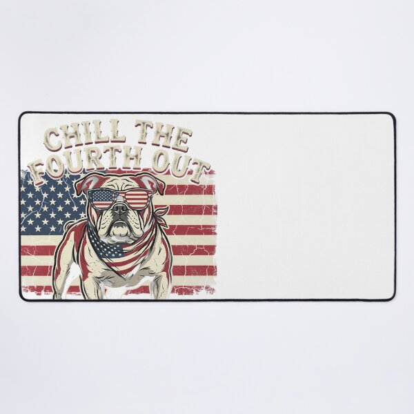 Item preview, Chill The Fourth Out Bulldog American Flag Sunglasses designed and sold by JMDesignHub.