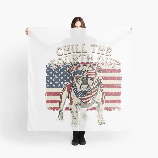 Item preview, Chill The Fourth Out Bulldog American Flag Sunglasses designed and sold by JMDesignHub.
