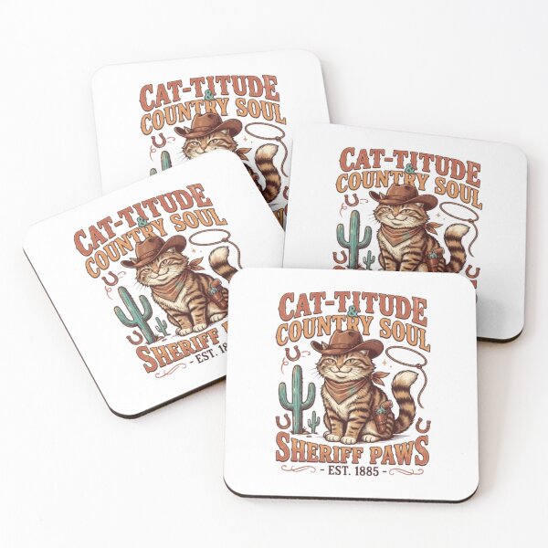 Item preview, Meowdy Partner Retro Cowboy Cat Vintage Western Sunset T-Shirt designed and sold by PixelStyle Studio.