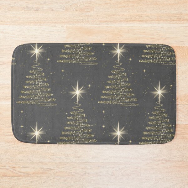 Item preview, Musical Christmas Tree (golden yellow on black) designed and sold by Boy and Belugee.