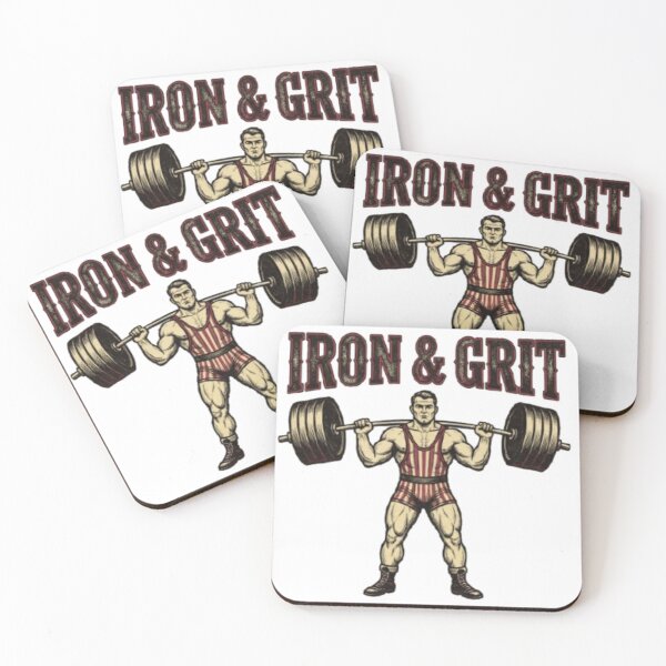 Item preview, Iron & Grit – Old School Strength Vintage designed and sold by PixelStyle Studio.