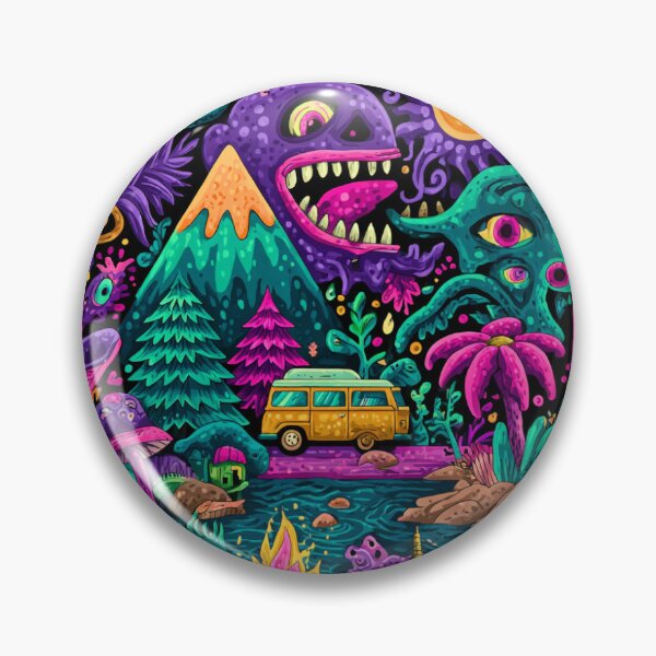 Item preview, Psychedelic Neon Fantasy Forest Illustration designed and sold by Velvetmeltdown.