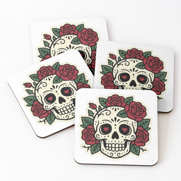 Item preview, Cute Skull & Roses T-Shirt designed and sold by PixelStyle Studio.
