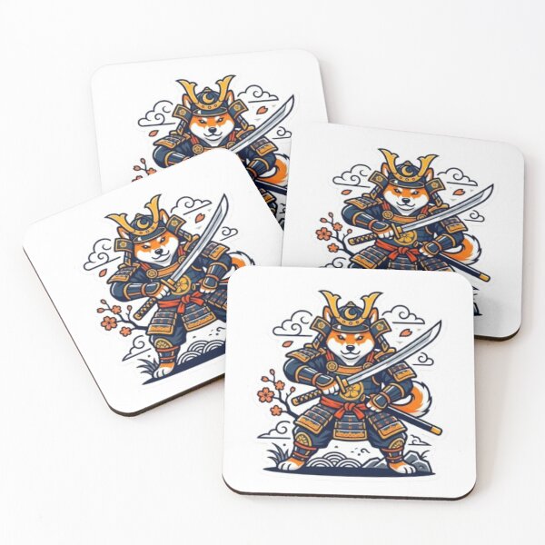 Item preview, Shiba Inu Samurai Warrior T-Shirt designed and sold by PixelStyle Studio.