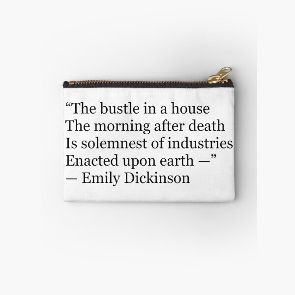 Item preview, Emily Dickinson “The Bustle in a House” Poetry Typography Print | Morning After Death Literary Quote Wall Art designed and sold by The Prose Atelier.