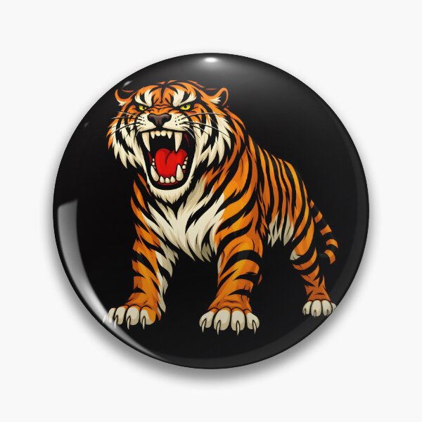 Item preview, Roaring Tiger – Fierce Big Cat Illustration designed and sold by ROARSOME DESiGNS.