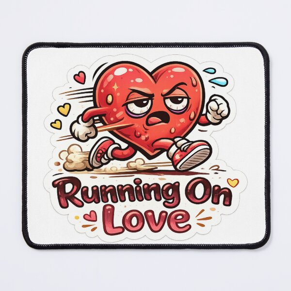 Item preview, Running On Love – Cute Running Heart Sticker designed and sold by Rosa Studio.