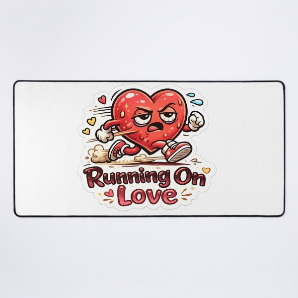 Item preview, Running On Love – Cute Running Heart Sticker designed and sold by Rosa Studio.