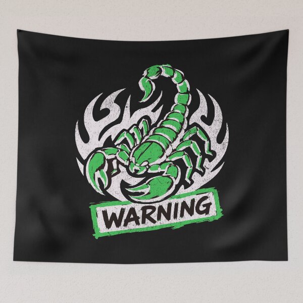 Item preview, Green Scorpion Warning Sign Wildlife Graphic designed and sold by AwesomeBeyondLimits.