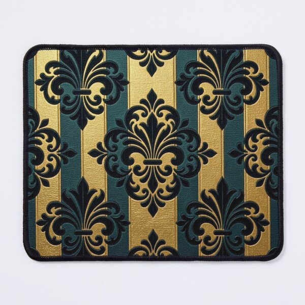 Item preview, Striped Teal & Gold Damask designed and sold by DesignsByPrnces.