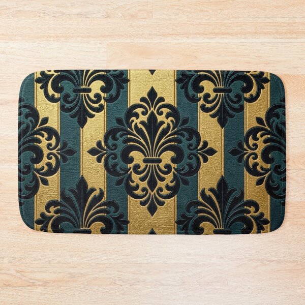 Item preview, Striped Teal & Gold Damask designed and sold by DesignsByPrnces.