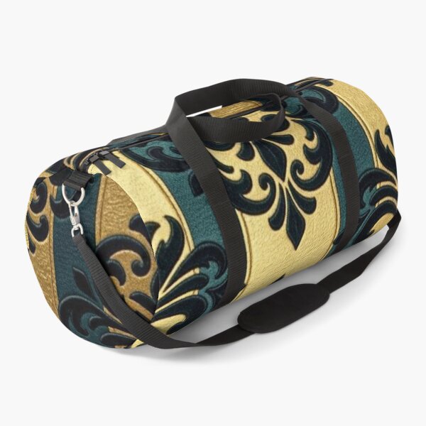 Item preview, Striped Teal & Gold Damask designed and sold by DesignsByPrnces.