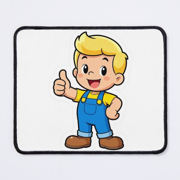 Item preview, Cute Cartoon Boy Thumbs Up Mascot Sticker designed and sold by Create Your Own Reality.