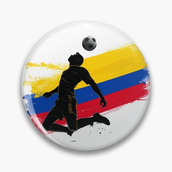 Item preview, Colombia Soccer Player Art — Colombian Football Flag Action Fan Print designed and sold by icemanphotos.