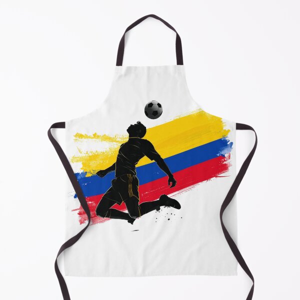 Item preview, Colombia Soccer Player Art — Colombian Football Flag Action Fan Print designed and sold by icemanphotos.