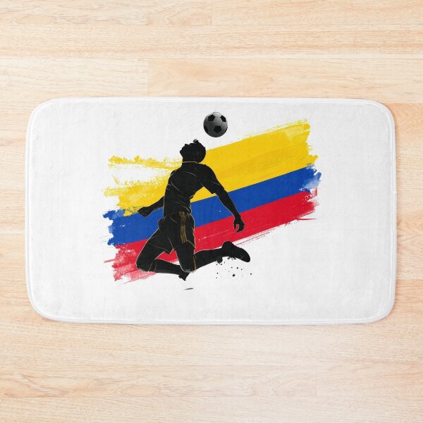 Item preview, Colombia Soccer Player Art — Colombian Football Flag Action Fan Print designed and sold by icemanphotos.