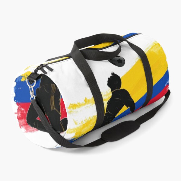 Item preview, Colombia Soccer Player Art — Colombian Football Flag Action Fan Print designed and sold by icemanphotos.