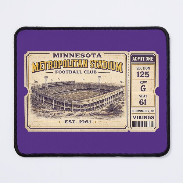 Item preview, Metropolitan Stadium Vintage Ticket Shirt, Minnesota Football Club Retro Stadium Tee designed and sold by GhostDawgs.