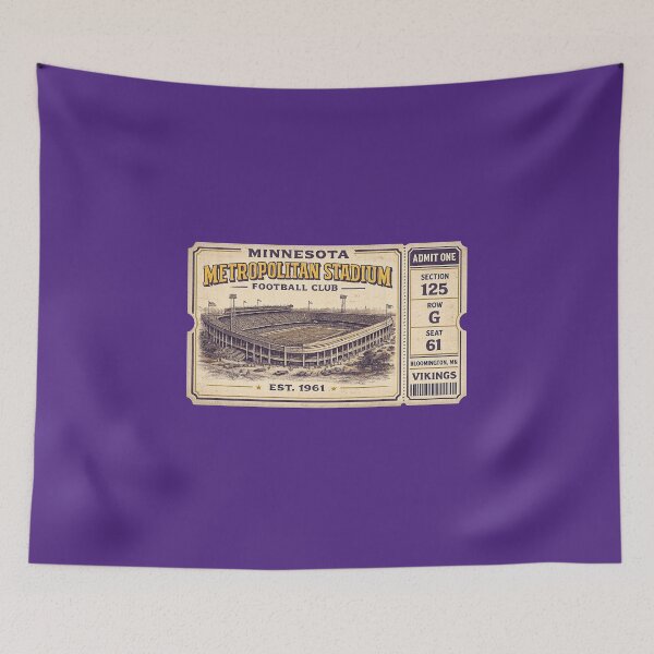 Item preview, Metropolitan Stadium Vintage Ticket Shirt, Minnesota Football Club Retro Stadium Tee designed and sold by GhostDawgs.