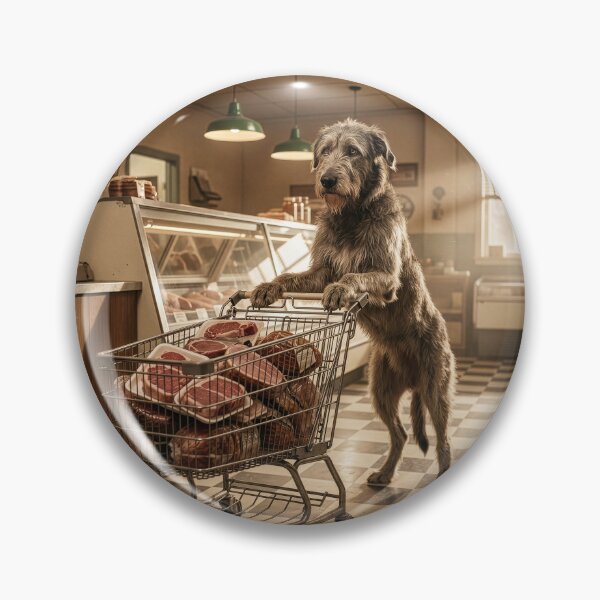 Item preview, Irish Wolfhound Stocks up For Barbeque designed and sold by Tridentulus.