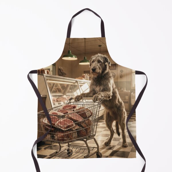 Item preview, Irish Wolfhound Stocks up For Barbeque designed and sold by Tridentulus.