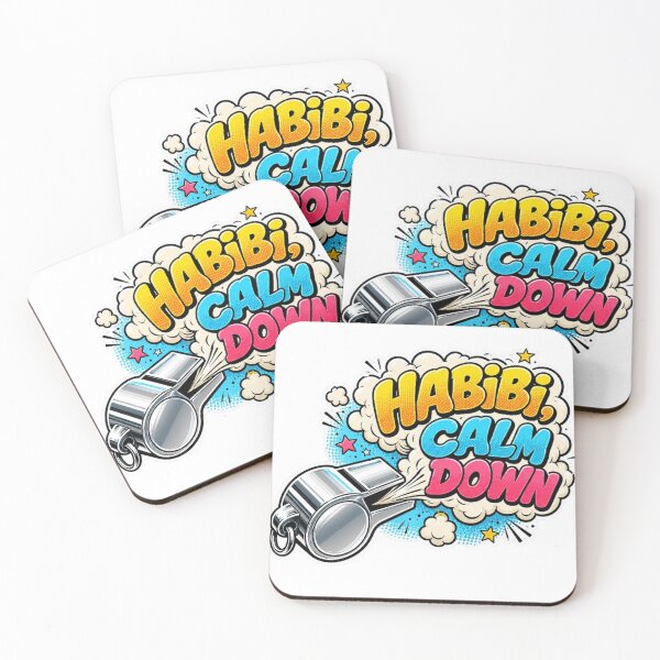 Item preview, Habibi Calm Down Whistle Sticker – Funny Referee Humor Design designed and sold by RDcollections.