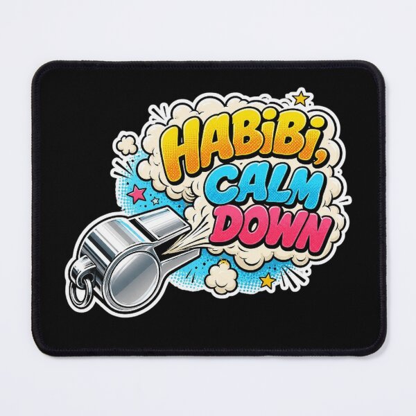 Item preview, Habibi Calm Down Whistle Sticker – Funny Referee Humor Design designed and sold by RDcollections.