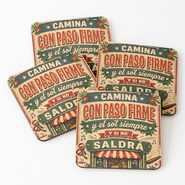 Item preview, Camina Con Paso Firme – Vintage Cuban Motivational Quote Poster, Retro Havana Typography Wall Art, Spanish Inspirational Print designed and sold by QuietWallStudio.