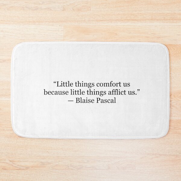 Item preview, Blaise Pascal “Little Things Comfort Us” Philosophy Quote Print | Minimalist Existential Typography Wall Art designed and sold by The Prose Atelier.