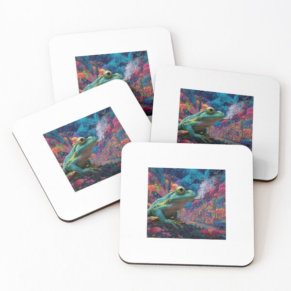 Item preview, Psychedelic Frog Neon Dreamscape Surreal Art designed and sold by Velvetmeltdown.