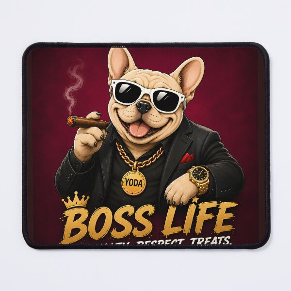 Item preview, Funny French Bulldog Boss Life designed and sold by MischiefPaws.