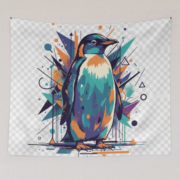 Artikelvorschau, Geometrische abstrakte Pinguinkunst entworfen und verkauft von Color & Form.