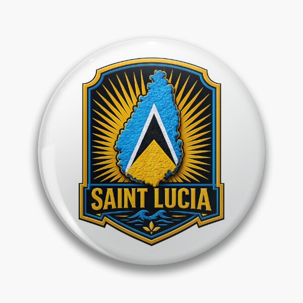 Item preview, Saint Lucia Flag Map Eastern Caribbean designed and sold by scicilysimonee.
