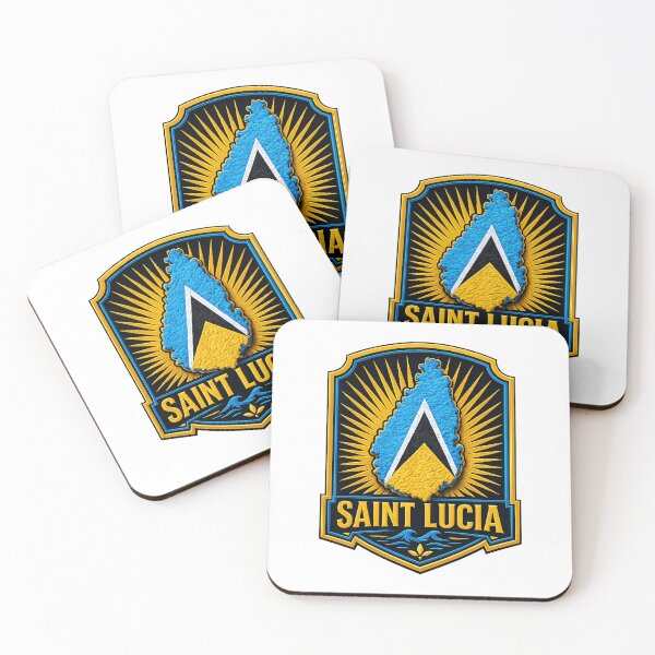 Item preview, Saint Lucia Flag Map Eastern Caribbean designed and sold by scicilysimonee.